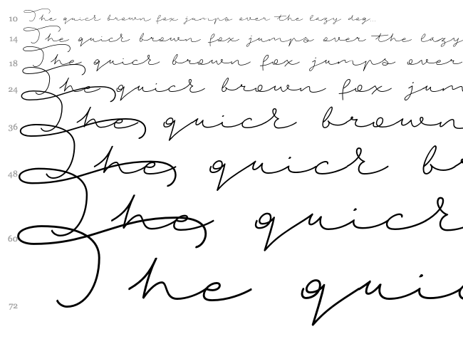 Autumn Chant font waterfall